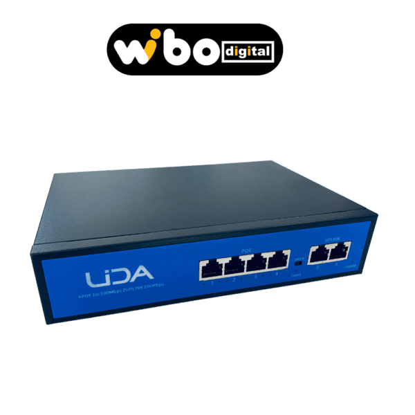 SWITCH UDA 4 PORTAS POE 100M + 2 PORT 100M LAN