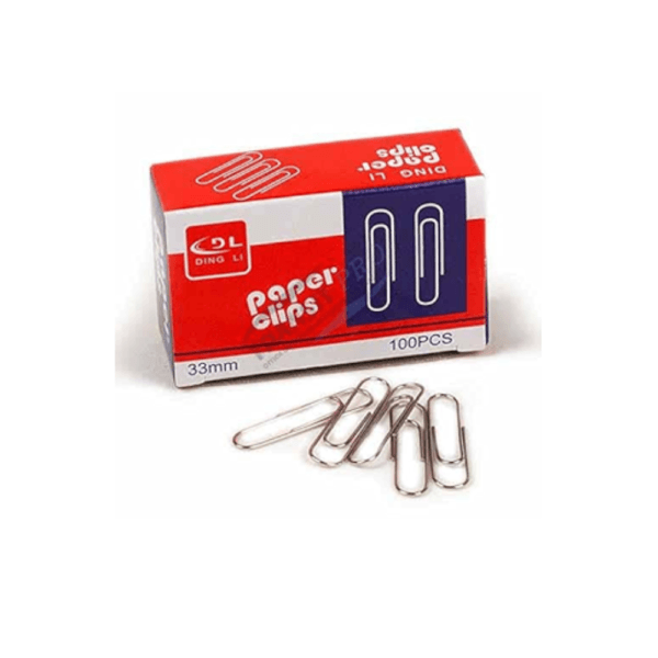 CLIPS DE PAPEL DING LI - 33 mm - 100 UNIDADES / 390333