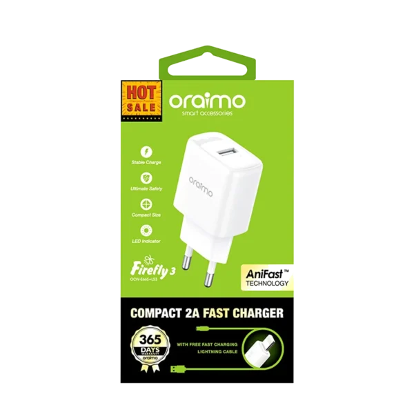CARREGADOR ORAIMO FIREFLY 3 OCW-E66S+C53 - BRANCO - Image 2