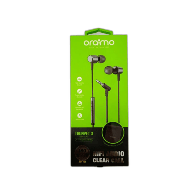 FONE DE OUVIDO ORAIMO OEP-E40 PRETO COM FIO - Image 2