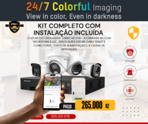 KIT COMPLETO DE  4 CÂMERAS COM INSTALAÇÃO INCLUÍDA